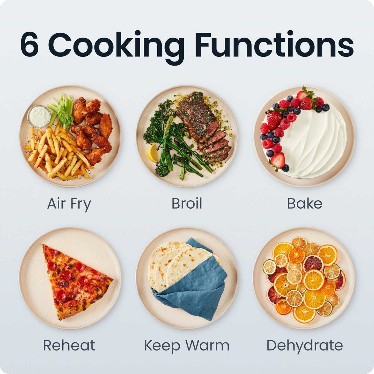 Chefman Crispinator Air Fryer 6-in-1 with 8 Qt capacity, 450°F Max Temp with TurboFry Pro Technology for Fast and Even Results, Viewing Window, Nonstick Ceramic Basket