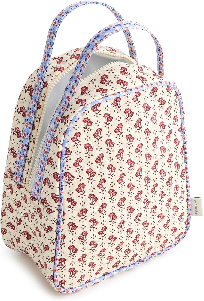 Vera Bradley Premium Cotton Lunch Bag, Rachel Ditsy, One Size