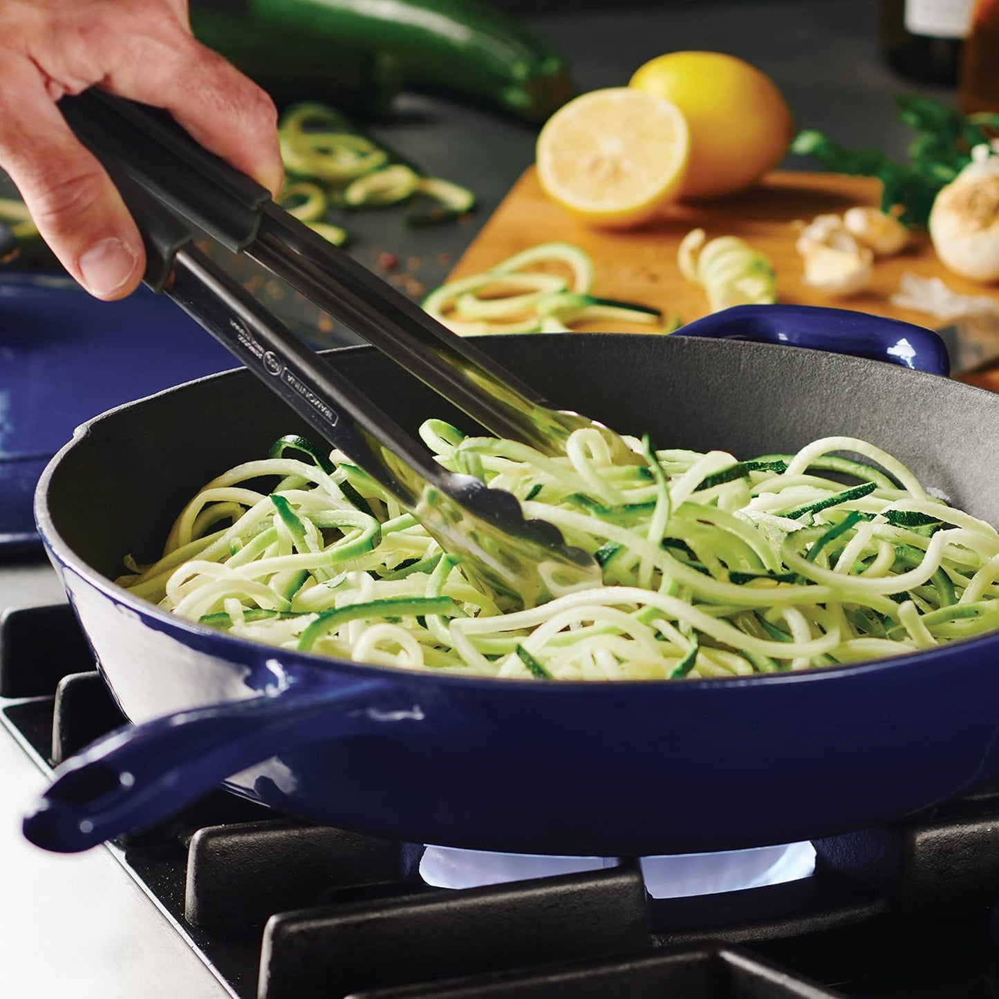 Tramontina Bestow Enameled Cast Iron Skillet, 12-inch Frying Pan, Blue