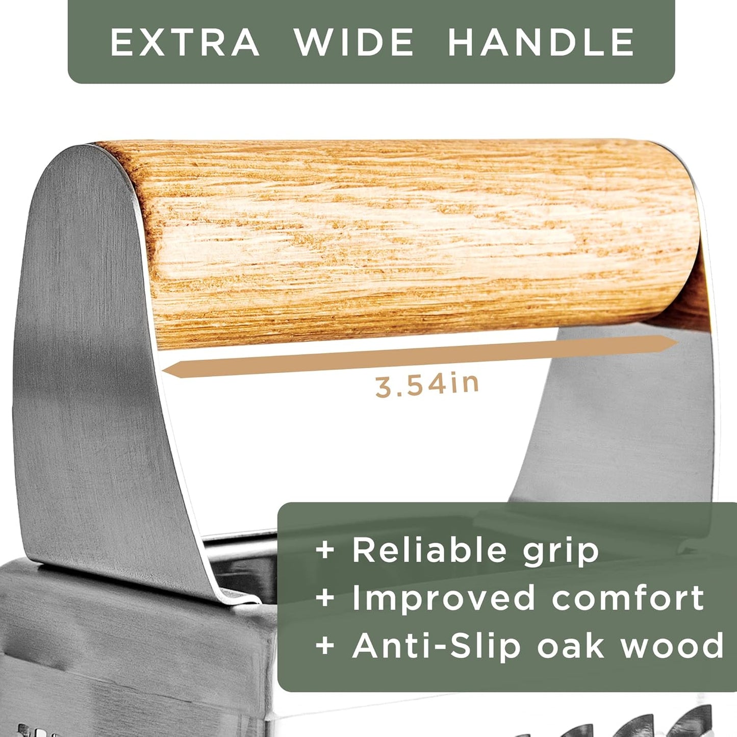 WALDWERK Premium Grater with Etched Stainless Steel Blades - Grater for Kitchen with Oak Wood Base - Box Grater with 4 Sides for Parmesan Cheese, Vegetables, Carrots, or Potatoes - Cheese Grater