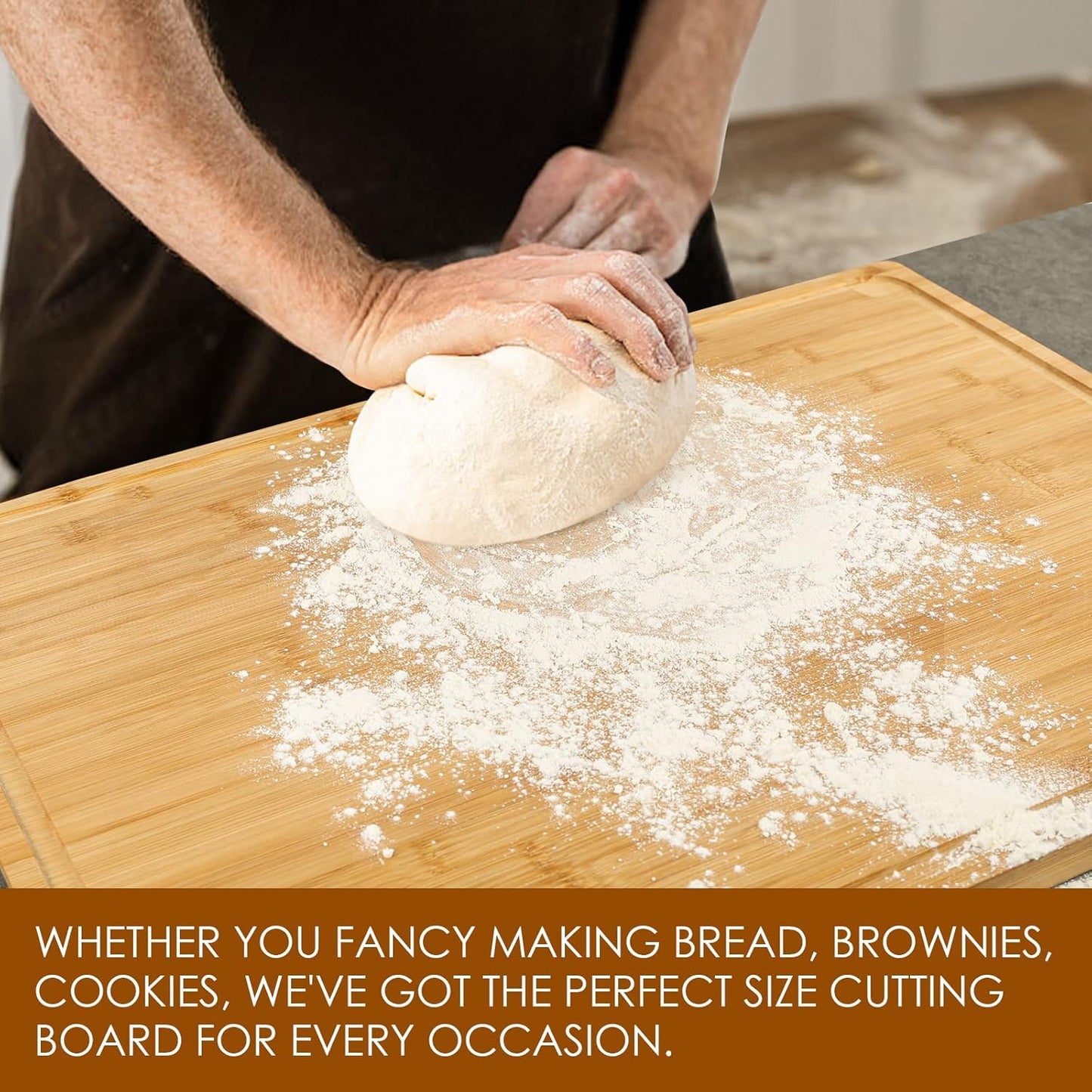 30 x 20 Extra Large Cutting Board, Turkey Carving Board Bamboo Meat Cutting Boards for Kitchen with Juice Groove and Handles Heavy Duty Charcuterie Board, 4XL, Empune