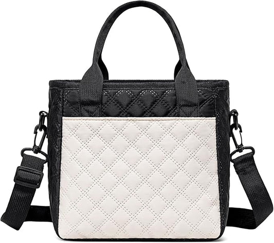 TuErCao Lunch Box for Women Lunch Bags for Work for Teacher Nurse Mom Small Insulated LunchBag for Picnic Travel Shopping, Portable Lightweight Ultrasonic Soft Touch LunchTote for Young Ladies