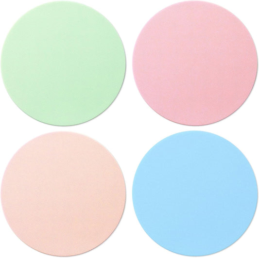 4PCS Rubber Jar Opener, Multifunctional Jar Gripper Pads, Heat Insulation Pad Kitchen Coasters for Elderly Senior Suffering from Weak Hands Arthritis，4 Colors