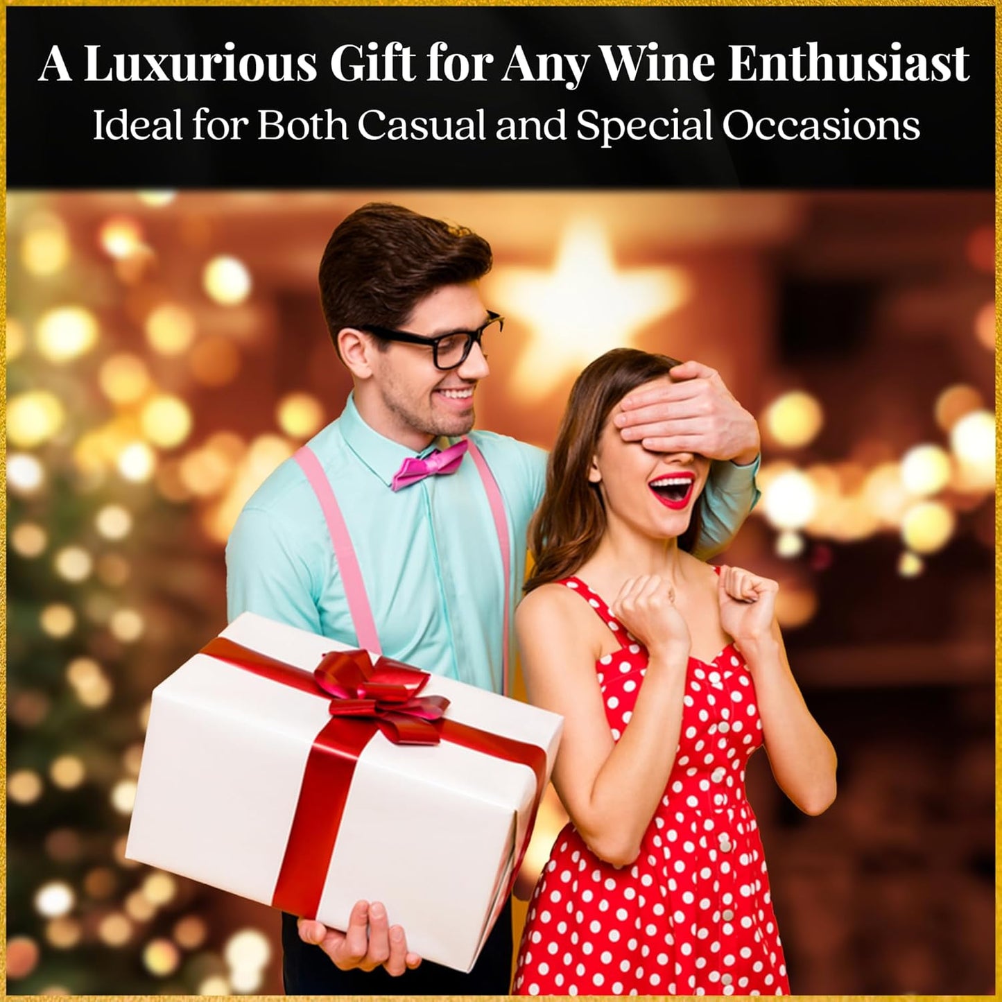 Large Wine Decanter | Hand-Crafted in Europe | 66 FL Oz | Crystal Ground Stopper | Wide Base for Optimal Aeration | 100% Lead-Free Crystal | Handblown | Gift-Boxed | Elegant Design