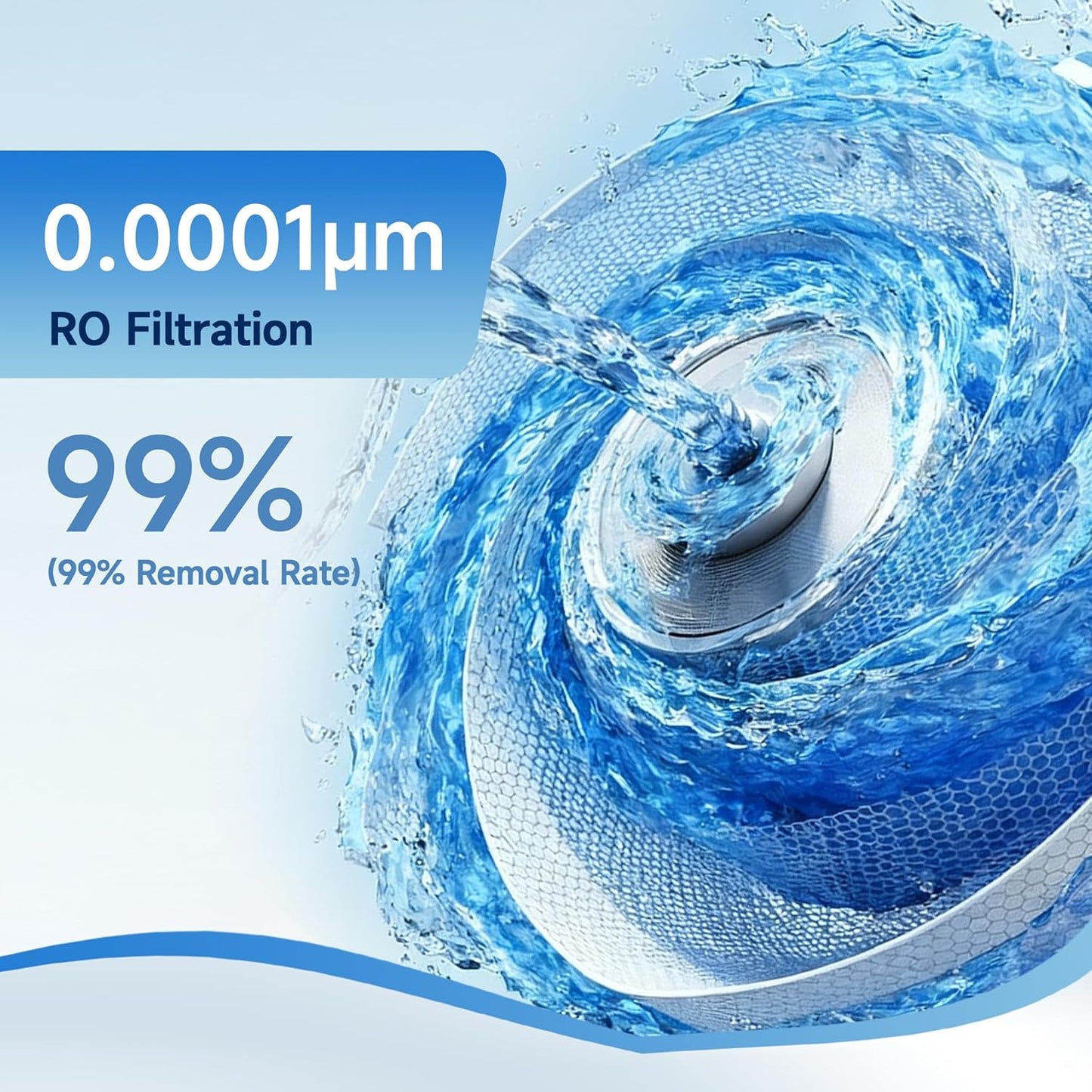 AQUALTRA USF-4RF-100 100 GPD Alkaline Reverse Osmosis System 3: 1 Pure to Drain Under Sink Water Filtration System with Dedicated Faucet
