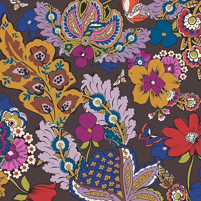 Vera Bradley Women's Premium Cotton Lunch Bag, Colorful Bouquet, One Size