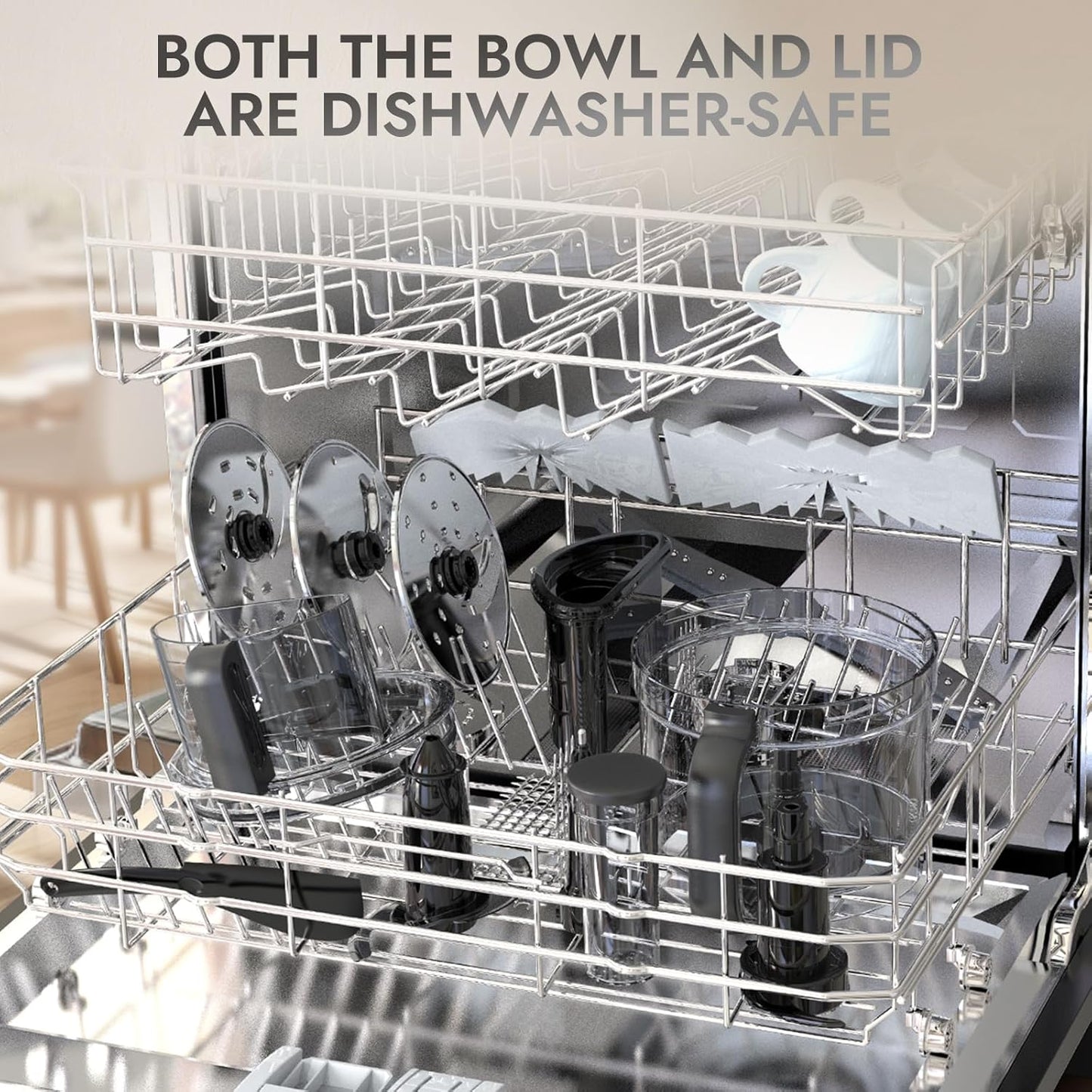 FIMEI 12-Cup Food Processor and Vegetable Chopper, 600W Electric Food Chopper for Slicing, Shredding, Chopping, Pureeing, Dough, Baby Food Maker, Large Feed Chute, Dishwasher Safe Bowl