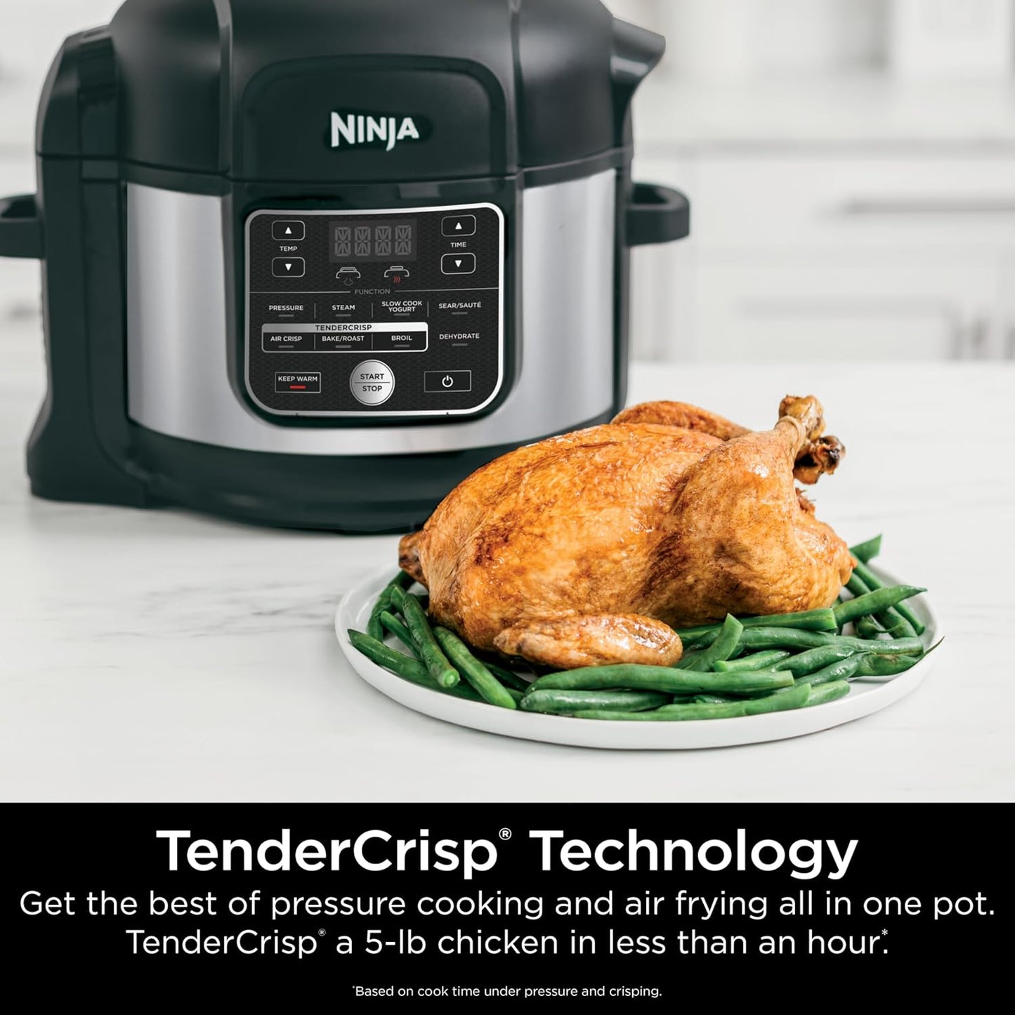 Ninja Foodi 10 in 1, 6.5 Quart Pro Pressure Cooker Air Fryer Multicooker, Precise Heating, Slow Cook, Steam, Sous Vide, Yogurt, Broil, Bake/Roast, Dehydrate, Sear/Saute, Stainless (OS300)
