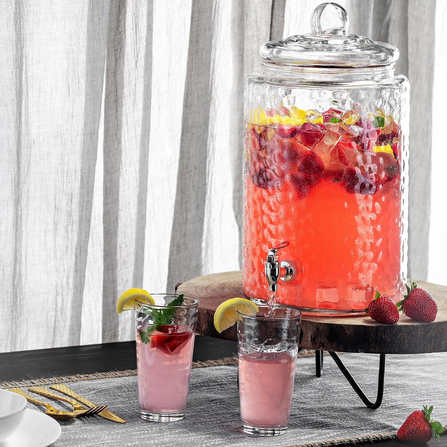 Biscayne Glassware Set, 24-Piece, Mixed Sizes with Cooler, DOF, Juice and Shot Glasses