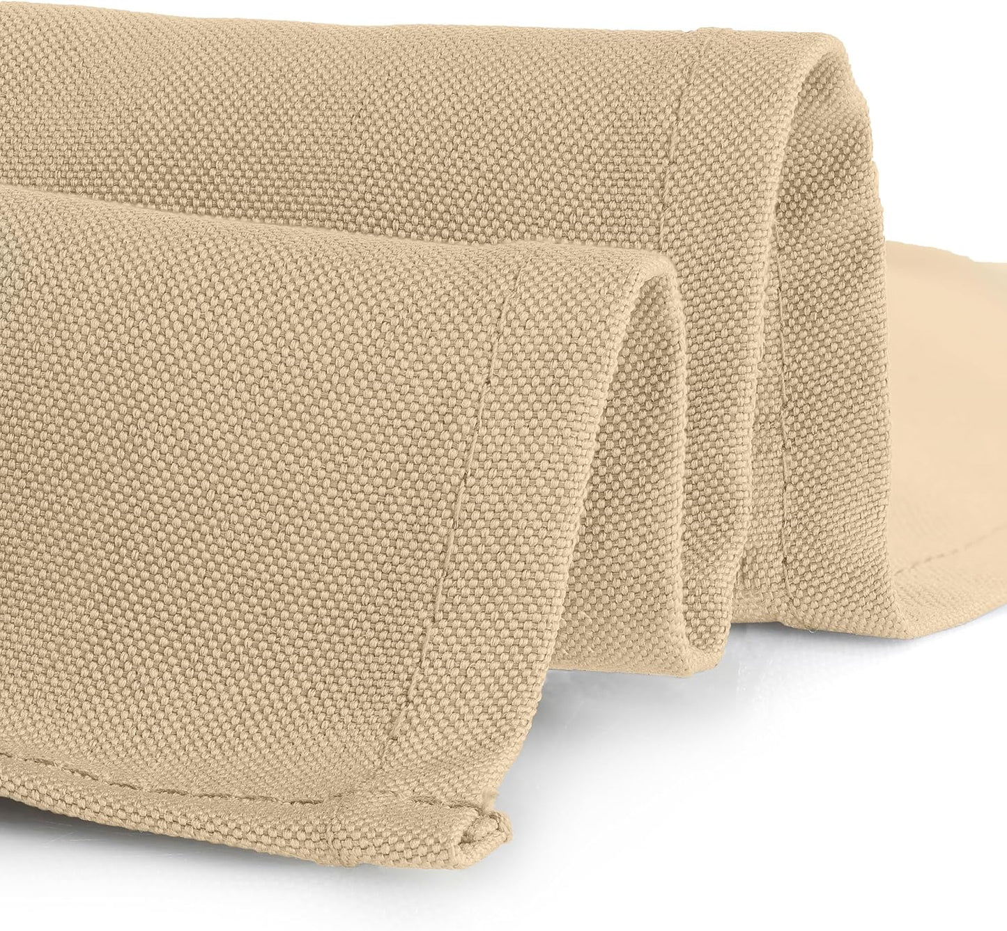 Gee Di Moda Rectangle Tablecloth - 60 x 84 Inch Beige Table Cloth for 5 Foot Rectangle Table - Heavy Duty Washable Fabric - for 5 Ft Buffet Table, Holiday Party, Dinner, Wedding & Baby Shower