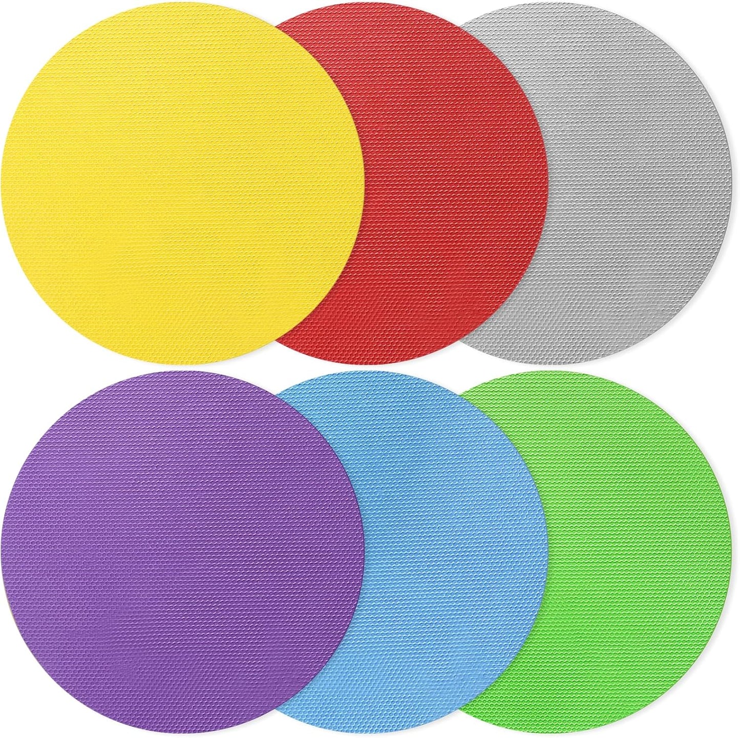 6PCS Round Jar Gripper Pads - Rubber Jar Opener, Kitchen Coasters for Seniors with Arthritis, 6 Colors