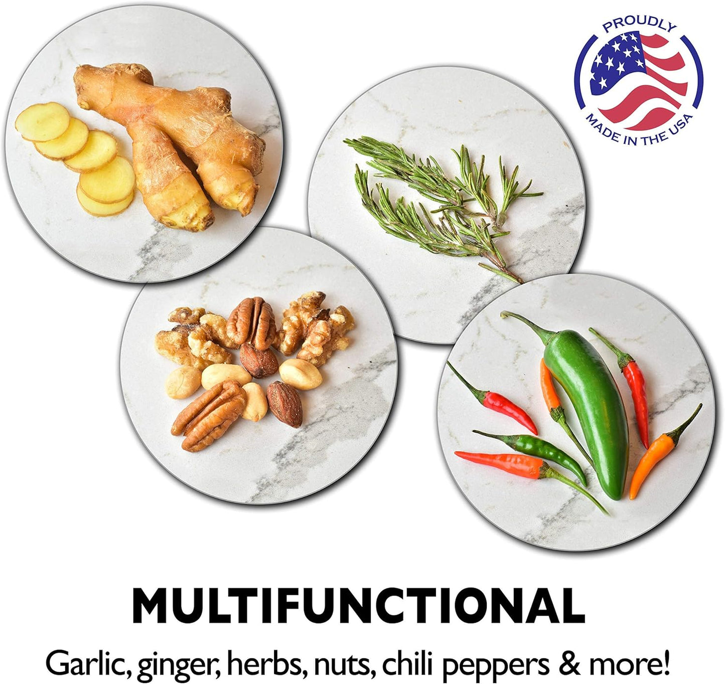 Nextrend Garlic Twister 4th Gen – Garlic Mincer & Garlic Press in One - for Ginger, Herbs, Nuts & more, BPA-Free, Dishwasher Safe, 3–5 Clove Capacity - Clear