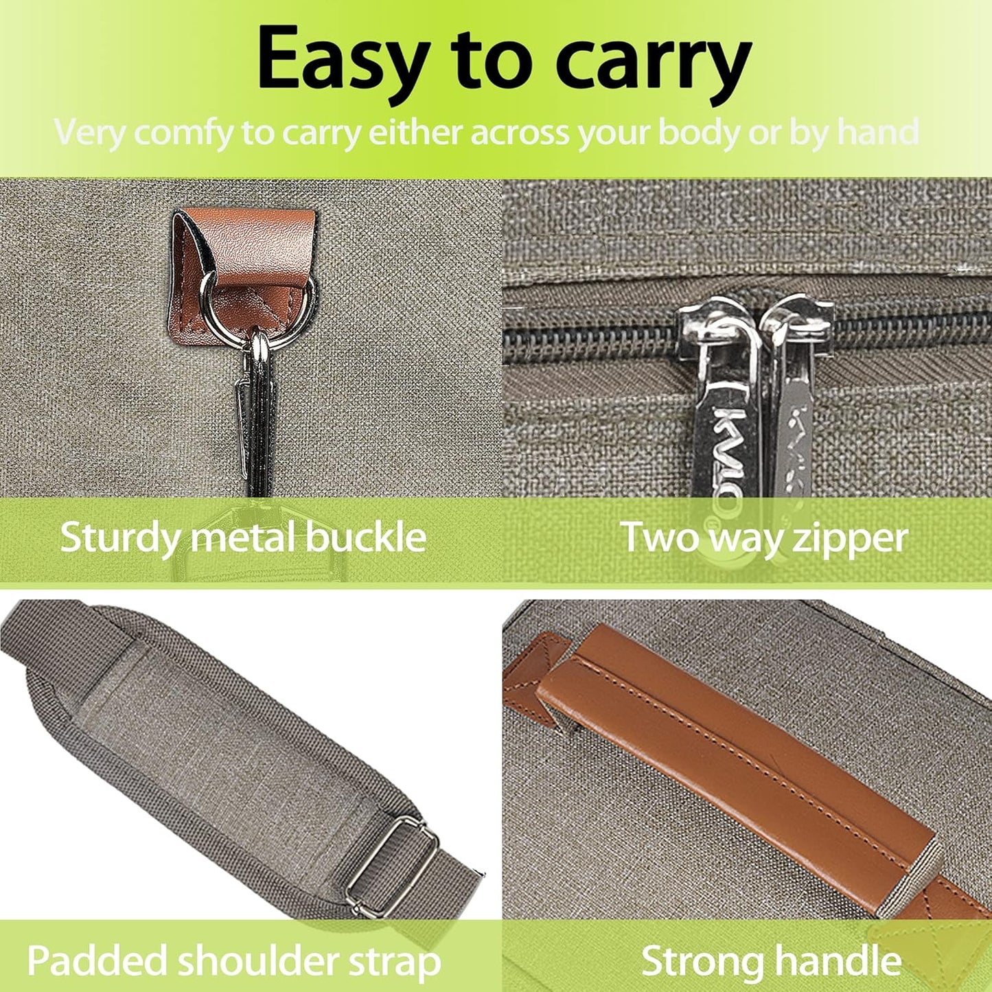 Tirrinia 4 Bottle Wine Gift Carrier - Leakproof & Insulated Padded Portable Wine Carrying Cooler Tote Bag for Travel, BYOB Restaurants, Wine Tasting, Parties, Gift for Wine Lovers, Grey